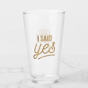 Verre Mariée À Être Cadeau - J'Ai Dit Oui Gold Foil (fau