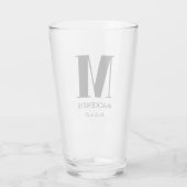 Verre Mariée à être le nom du monogramme (Dos)