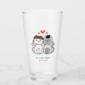 Verre Mariée De Chat Cute Et Mariage De Groom (Devant)