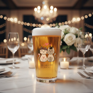 Verre Mariée De Chat Cute Et Mariage De Groom