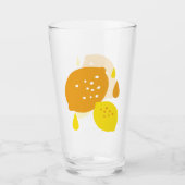 Verre Marine Blue Lemon Art - Refresh Citrus Design (Devant)