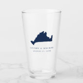 Verre Marine Blue Martha's Vineyard Wedding Favor (Devant)
