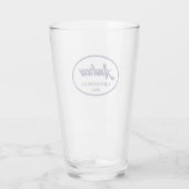 Verre Marine Blue Stylisé Mariage Groomsman (Dos)