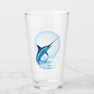Verre Marlin Bleu Jaillissant de l'Océan