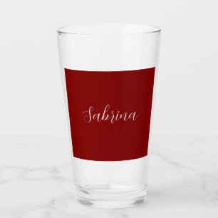 Verre Maroon Dark Red Professional Calligraphy Ajouter u