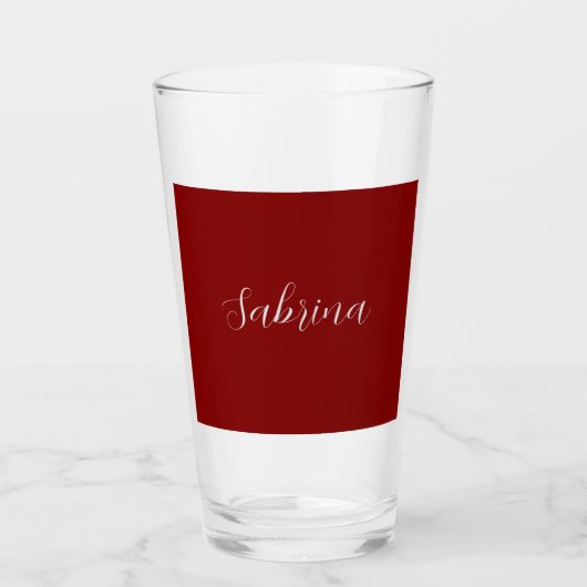 Verre Maroon Dark Red Professional Calligraphy Ajouter u (Devant)