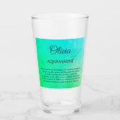 Verre Mars Birthstone Aquamarine design (Devant)