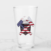 Verre Marteau de rock du géologue avec drapeau américain (Devant)