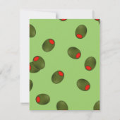 Verre Martini avec invitation aux olives (Dos)