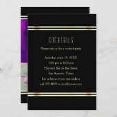 Verre Martini avec Olive Cocktail Party Invitation (Devant / Derrière)