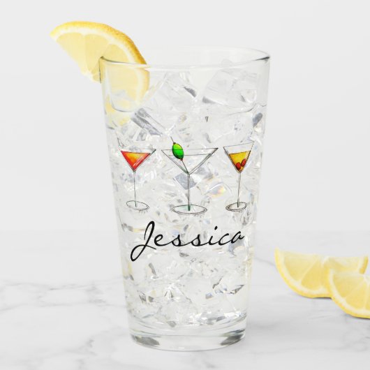 Verre Martini Cosmo Manhattan Cocktails de drinks mixtes (Devant glace)