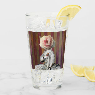 Verre Masque de pivoine rose Intrigue Florale