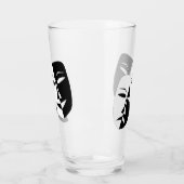 Verre Masques de drame noir et blanc (Gauche)