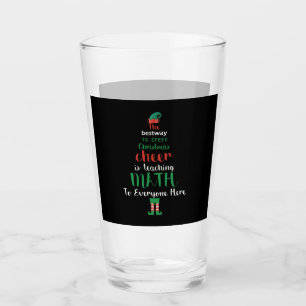 Verre Math Enseignant Christmas Elf Cadeau design