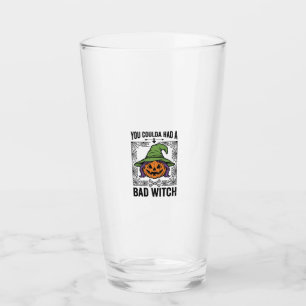 Verre Méchante Sorcière Drôle de Citrouille d'Halloween