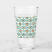 Verre Médaillon bleu/tan/marron coloré (Dos)