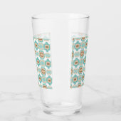 Verre Médaillon bleu/tan/marron coloré (Gauche)