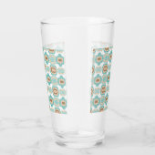 Verre Médaillon bleu/tan/marron coloré (Droite)