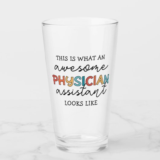 Verre Médecin Assistant Funny Awesome PA Cadeaux (Devant)