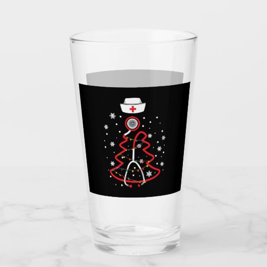 Verre Médicale RN NUrse, Joyeux Noël (Devant)