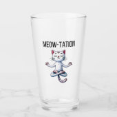 Verre Méditation drôle de chats (Devant)