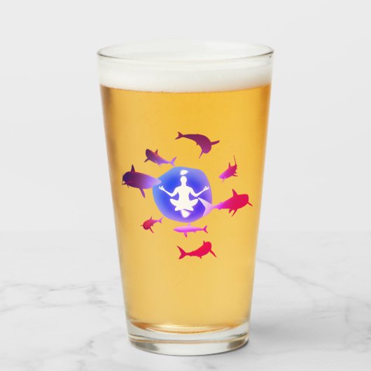 Verre Méditation sous-marine (Devant (rempli))