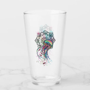 Verre Méduse Colorée Avec Mandella