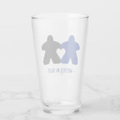 Verre Meeps en Amour, Bleu & Noir Tumbler (Dos)