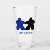 Verre Meeps en Amour, Bleu & Noir Tumbler (Devant)