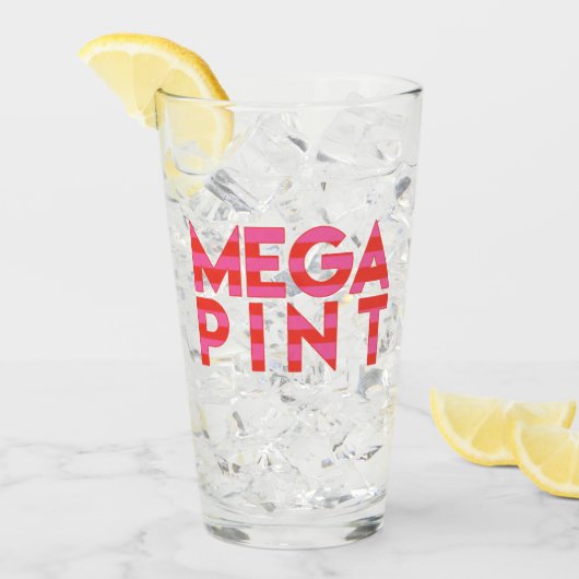 Verre Mega Pint - Citation Drôle (Devant glace)