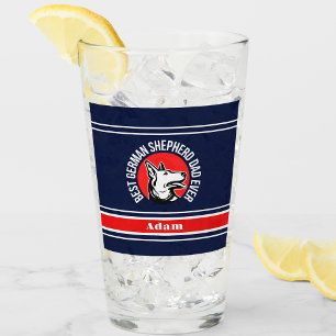 Verre Meilleur berger allemand personnalisé papa jamais