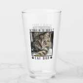 Verre Meilleur Chat Papa Empreintes de pattes du monde C (Devant)