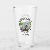 Verre Meilleur chien papa Empreintes de pattes du monde  (Devant)