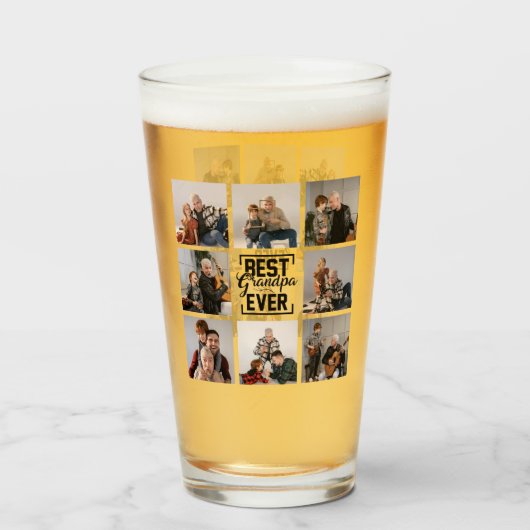 Verre Meilleur Collage photo de Grand-Père Ever 8 (Devant (rempli))