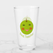 Verre Meilleur enseignant Happy Apple (Dos)