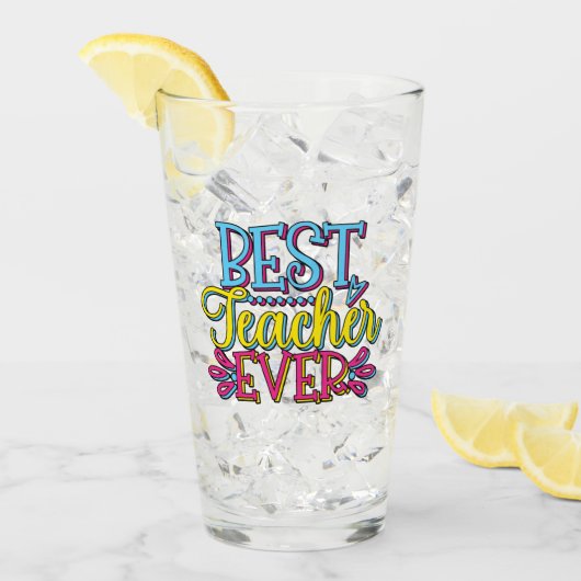 Verre Meilleur enseignant jamais (Devant glace)