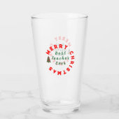 Verre Meilleur Enseignant Toujours Noël Merci Cadeau (Dos)
