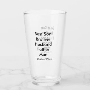 Verre Meilleur homme fils mari papa citations ajouter no