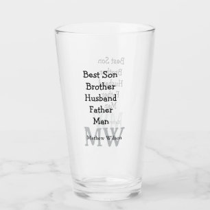 Verre Meilleur homme fils mari papa cite ajouter un nom 
