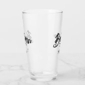 Verre Meilleur homme Mariage noir blanc Groomsman (Gauche)