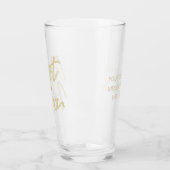 Verre Meilleur Homme Moderne Brosse Or Typographie Scrip (Gauche)