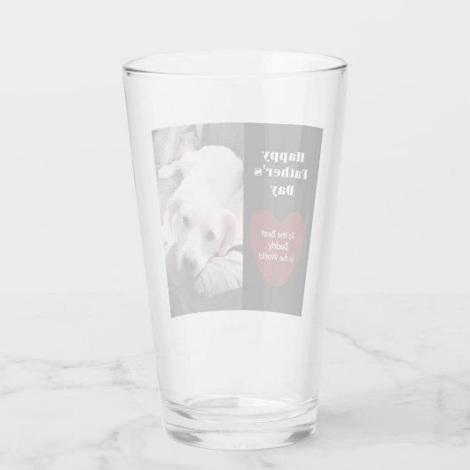 Verre Meilleur papa Jamais Chien Chien Chien Chien Rouge (Dos)