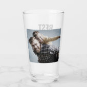 Verre Meilleur. Papa. Jamais. Photo fête des pères (Dos)