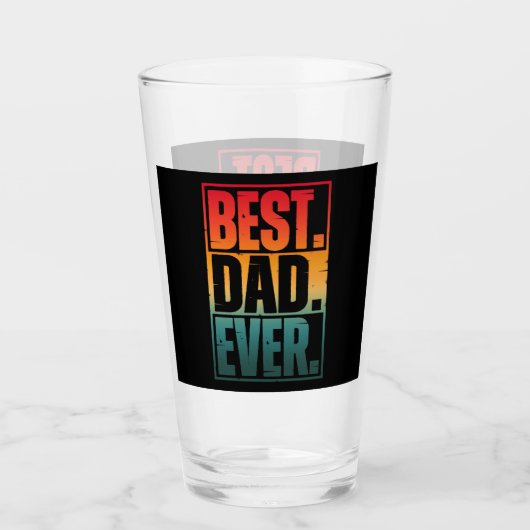 VERRE MEILLEUR PAPA JAMAIS TYPOGRAPHIE (Devant)