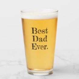 Verre Meilleur papa Jour Tiré À La Main Typographie