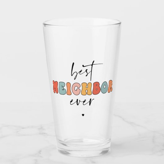 Verre Meilleur Voisin jamais mignon (Devant)