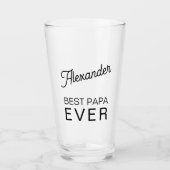 Verre Meilleure bière de nom personnalisé jamais Papa (Devant)