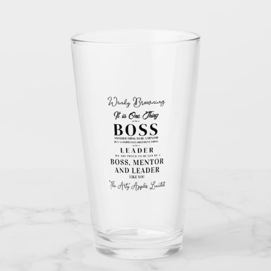 Verre Meilleure citation Boss laissant cadeau Coupe de v (Devant)