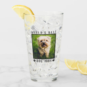 Verre Meilleure Maman de Chien au Monde Empreintes de Pa