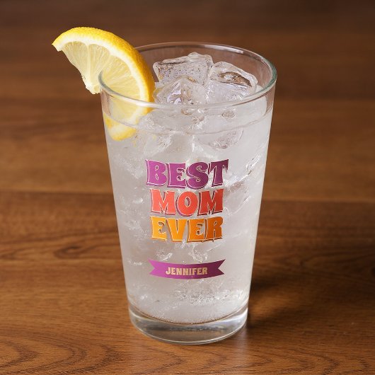 Verre Meilleure Maman De Tous Les Temps Rétro Nom Person